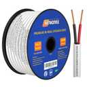 Speaker Wire 14 Gauge 100FT,14 AWG Stranded PVC Extension Cord,CL2 Rated in-Wall Fire Safety Wire,12V Low Voltage/Tinned Copper/Flexible Cable for Automotive Wiring, Lamp Cord, Marine Cable,CCA