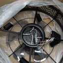 LEDIARY 23" Caged Ceiling Fan with Light and Remote, Large Fandalier, Black