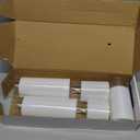 Homemory Pure White Flickering Flameless Candles, Battery Operated Acrylic LED Pillar Candles with Remote Control and Timer, Set of 5