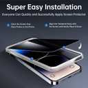 SYNCWIRE Privacy Screen Protector for iPhone 14 Pro 6.1'', 2-Pack Unbreakable Anti Spy Tempered Glass Saver Black[Easy Installation Frame][10X Stronger][Bubble Free][Sensitive Touch][Anti Fingerprint]