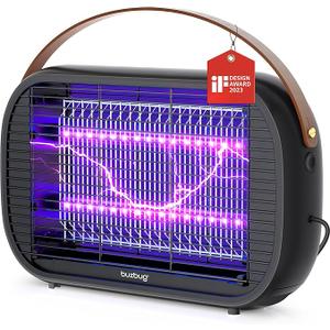 Buzbug LED Bug Zapper Indoor, 10 Years Lifespan Lamp Sustainable Less Power, Durable High-Voltage Electric Mosquito Zapper, Fly Trap Mosquito Trap, Fly Killer Fly Zapper -MA015B Black 