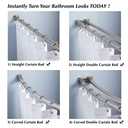 Uigos Shower Curtain Rings for Bathroom - Stainless Steel, Set of 12, Chrome