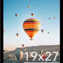 JCJMY 19x27 Picture Frame Black for Puzzles Poster Photo Picture, Horizontal and Vertical Formats for Wall Hanging, 19 x 27 Wall Gallery Poster Photo Frame for 19 by 27 Photos Posters,Black
