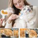 Pet Steam Brush for Dog & Cat 3-in-1 Spray Hair Removal Comb Steam for Shedding & Grooming Water Brush for Long & Short Haired Pets Spritz Defur Comb Includes Waterless Shampoo