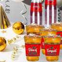 100 Pcs 12oz Graduation Cups Class of 2026 Disposable Graduation Plastic Cups, 2026 Grad Party Cups for Congrats Grad, Class of 2026 Celebration Party Supplies Tableware