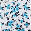 J.west Magnetic for iPhone 16 Pro Case 6.3" Soft Slim Floral Women Phone Case Compatible with MagSafe Aesthetic Protective Cute Flowers Design Cover for Girls Teal Blue