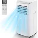 8500BTU Portable Air Conditioner 3-IN-1 with Fan&Dehumidifier AC unit with LED Remote Control up to 450 sq.ft. Room Air Conditioner with Sleep Mode,24H Timer,2 speed,Auto-evaporativ.