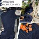 6 Pack Navy Blue Cheesecloth Table Runner 17x108 Inch Semi Sheer Boho Gauze Cheese Cloth Fabric Table Runners Table Decor for Wedding Party Baby Shower Birthday Home Decor Garden Farmhouse