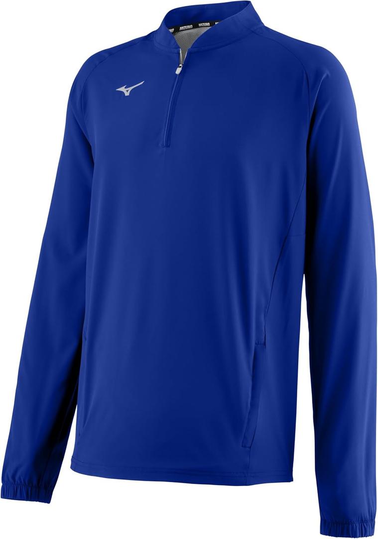 Mizuno boys Youth Gametime Long Sleeve Hitting Jacket (Large, Royal)