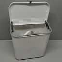 Ryhiac 2.4 Gallon Kitchen Compost Bin for Counter Top or Under Sink, Hanging Small Kitchen Trash Can with Lid, Wall Mounted Waste Basket Bin Garbage Can for Bathroom (White)