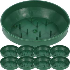 Round Plastic Design Bowl Green: 10pcs 5.7inch Diameter Flower Arrangement Base - Plastic Floral Foam Tray - Floral Foam Rounds Bowls for Flower Arrangement - 5.71"x5.71"x1.57"