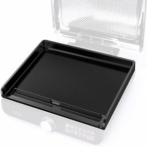 Nonstick Cast Iron Griddle for Ninja Sizzle Smokeless Indoor Grill Nanoceramic Griddle Insert for Ninja Grill GR101 GR101 14 inch Flat Top Grill Plate for Smokeless Sizzle GR100 Series