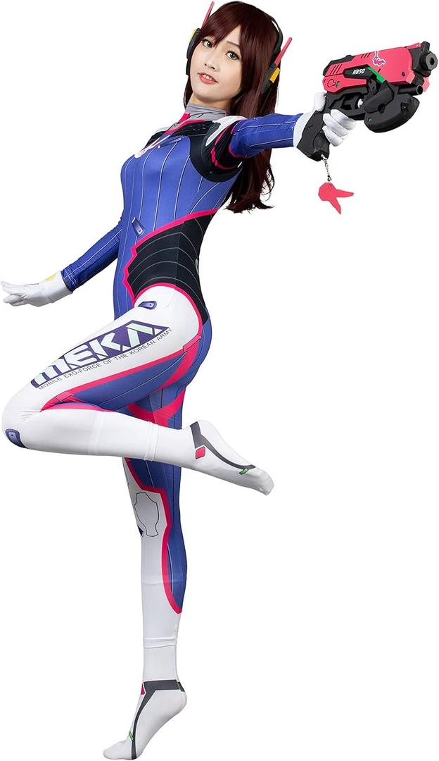 CosFantasy Women's Game Cosplay Costume Jumpsuit Game Bodysuit for Halloween (Medium, Multicolor)