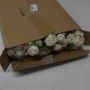 Zeyune 16 Bunches 12 Inch Artificial Mini Rose Bouquet 160 Heads Bridal Flower Bouquets Fake Silk Rose Bulk for Wedding Bridal Shower Christmas Home Office Garden Decoration(White)