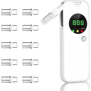 Ketone Breath Meter for Ketosis Monitoring, No Strips or Blood Required, Portable Breath Analyzer with 10pc Mouthpieces(mmol/L)