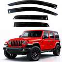 KPY Rain Guards Fit for 2018-2026 Jeep Wrangler JL (4-Door), Out-Channel Window Visors Vent Wind Deflectors 4PC, Car Accessories for 2020-2026 Jeep Gladiator (4-Door)