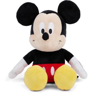 Disney Official Mickey Mouse Soft Toy for Kids, Cuddly Character with Fuzzy Texture and Embroidered Details, Flexible Ears, Plushy Suitable for All Ages, Measures 15 Inches (10 inches Sitting)