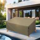 Patio Furniture Covers 2-Seater Outdoor Sofa Waterproof Heavy Duty Covers for Outdoor Furniture Sofa/Loveseat/Couch-Beige 60"Wx34"Dx30"H