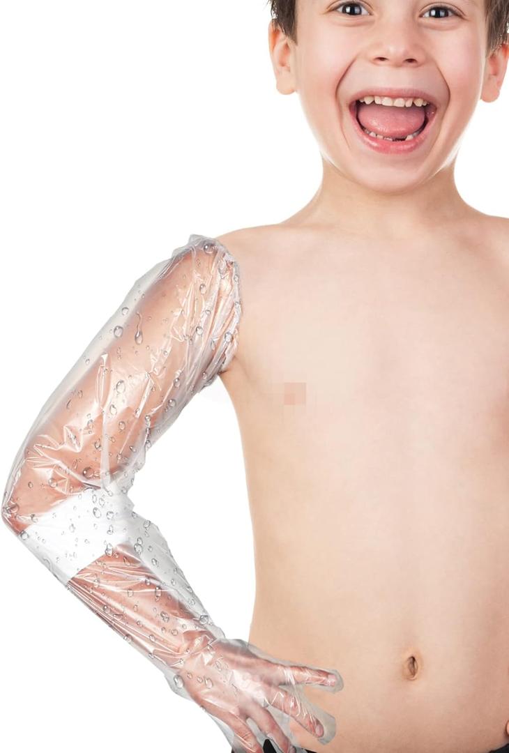 Sosation 50 Pcs Waterproof Arm Cast Cover for Shower Bath, Arm Cast Sleeve Protector, Adult Long Cast Bandage Protector Bag Covers for Shower Broken Wound Wrists Elbow(21.6 Inch)