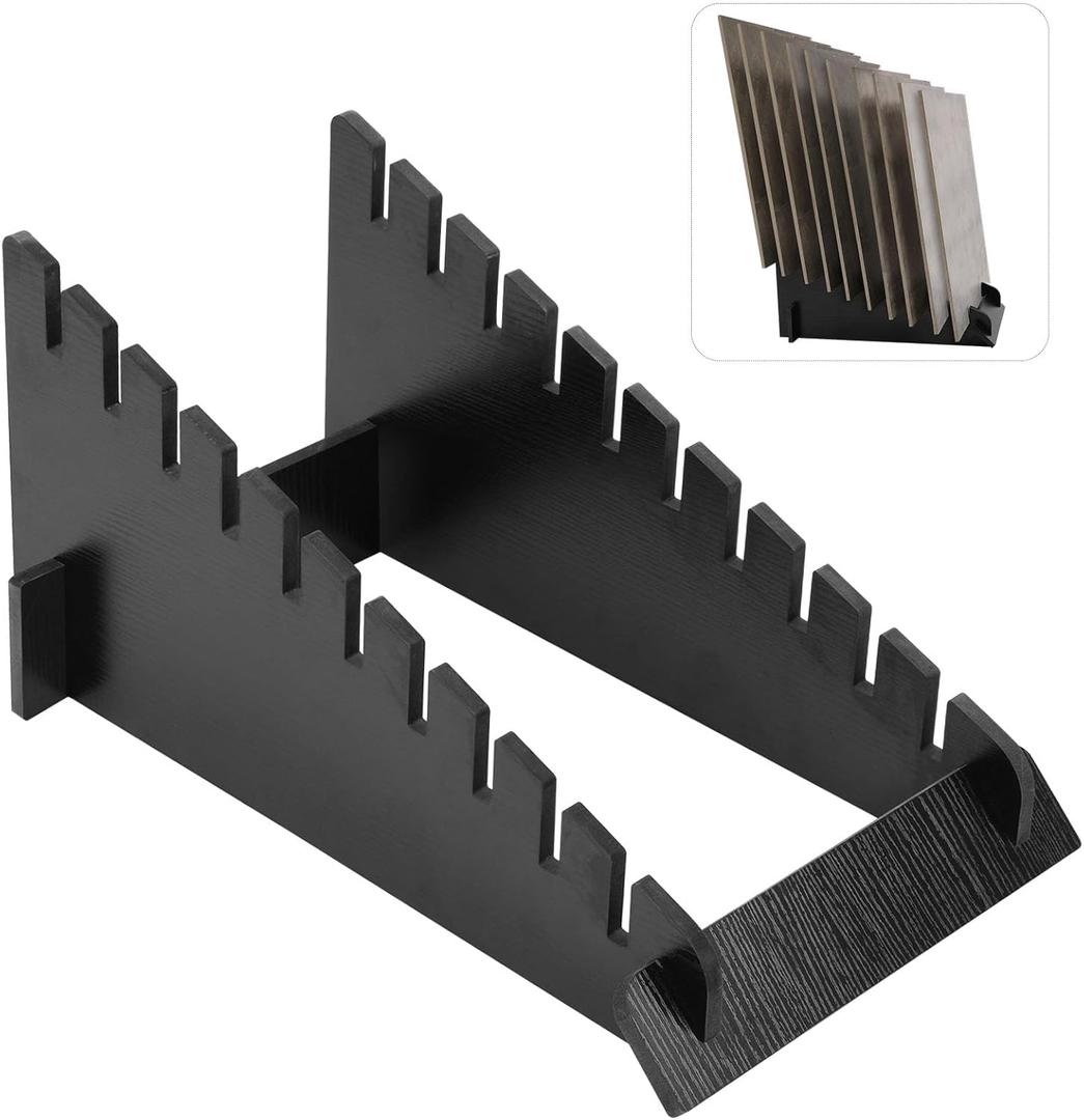 Teenyyo Floor Tile Display Stand 10-Tier Wooden Plate Display Stands Large Sample Storage Rack Standing Porcelain Rack Show Shelf Holder for Floor Tile Sample Exhibition