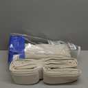 MIULEE 100% Blackout Linen Textured Curtains for Bedroom Solid Thermal Insulated Natural Beige Grommet Room Darkening Curtains & Drapes Luxury Decor for Living Room Nursery 52 x 84 Inch (2 Panels)