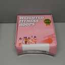 Fit Hoop Weighted Hula Pilates Circles, 32 Detachable Parts & 65-Inch Plus-Size Fit, Weight Loss Fitness Gear, Quiet Home Workout Tool (BLACK)