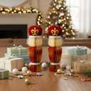 2 Pcs Christmas Nutcracker Honeycomb Centerpieces Nutcracker Paper Soldier/King 3D Honeycomb Table Topper Decoration for Home Xmas Party Supplies Favor