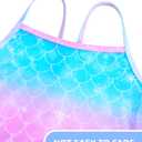Bathing Suits for Girls Size 5-6 Years Old Mermaid Scale Pattern One Piece Swimsuit Fitted Summer Beach Swimwear