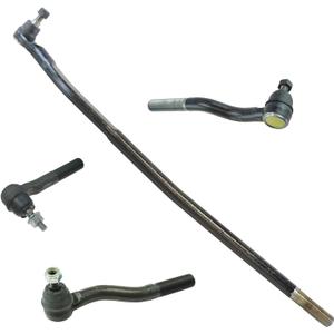 TRQ Front Driver & Passenger Side Inner & Outer Steering Kit Drag Link Tie Rod Compatible with 2007-2017 Jeep Wrangler 2018 Wrangler JK