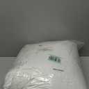 APSMILE Lightweight Down Feather Fibers Comforter Super King Size, Cooling Duvet Insert for Warm Weather/Hot Sleepers-Ultra Soft 100% Organic Cotton Cover, Fluffy Summer Duvet (Ivory White, 120x120)