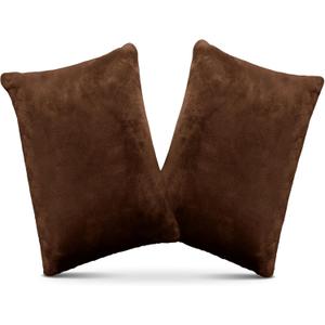 2 Pack Small Pillow, Memory Foam Mini Pillow 11 X 7 Inches for Travel, Sleeping, Nap and Neck, Knee, Lumbar Support, Tiny Cushion for Pet, Dogs (Brown)