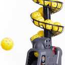 681PBH Pickleball Machine with Auto Swing, 3 Angles & 4 Speeds Adjustable, Portable Pickleball Launcher for Indoors & Outdoors Practice, Powered by Power Bank/Batteries/AC Power, for Beginners