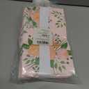 DjinnGlory 25 Pack Small Spring Floral Party Favor Bags with Handles and 25 Tissue Paper for Birthday Wedding Decorations, Pink Paper Gift Bags for Bridal Baby Shower New Moms (9x5.5x3.15 Inch)