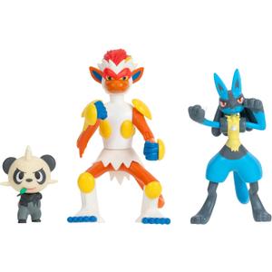 Pokemon Battle Figure 3 Pack - Features 2-Inch Pancham and Lucario and 3-Inch Infernape Battle Figures (Fighting-type)