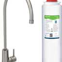 Elkay Avado Filtered Drinking Water Kitchen Beverage Faucet for Home w/71300C PFAS + Lead + Microplastics NSF/ANSI Certified Filter Lustrous Steel