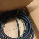 Lightweight Rubber Garden Hose 50 ft, 5/8" Hybrid Rubber Hose with Solid Brass Fitting, Water Hose Pipe for Outdoor, Cleaning & Washing