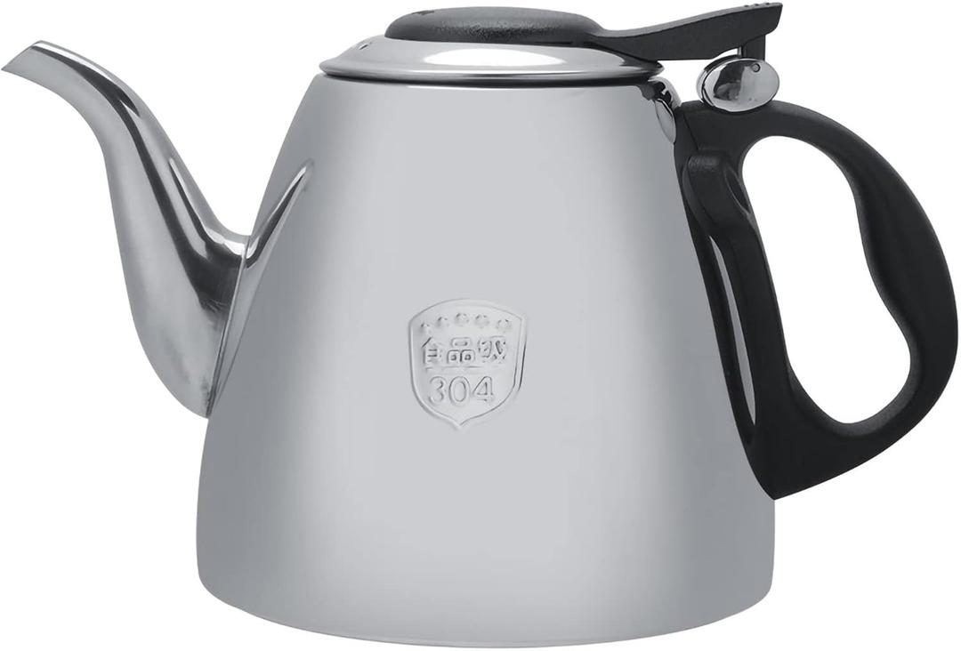 Joyzan Stainless Steel Tea Kettle, Stovetop Teakettle Stove Top Coffee Pour Teapot Fast Boiling Canister Water Jug Tea Pots 1.2L Cafe Restaurant Hotel Home Kitchen Camping Fruit Herbal