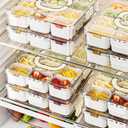 2Pcs Snackle Box Container, Divided Serving Tray with Lid and Handle, Snack Box Container Food Platter Charcuterie for Party, Veggies, Snack, Fruit, Nuts, Entertaining, Picnic, LARGER SIZE