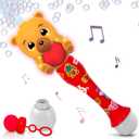 ArtCreativity Light Up Valentine's Day Bubble Wand for Toddlers, Heart Bubble Toy with Lights, Music, & Batteries, Valentines Day Gifts for Kids, Valentines Day Party Favors for Ages 3 4 5 6