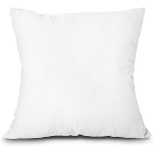 EDOW Throw Pillow Insert, LightweightSoft Polyester Down Alternative Decorative Pillow, Sham Stuffer, Machine Washable. (White, 18x18)