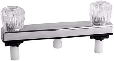 Mobile Home Shower Faucet, Rv Shower Faucet for Matco-Norca 8 on Center Valves, Wall Mount Plastic RV Shower Faucet, 2 Valve, Chrome