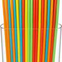 Hanging Straw Holder for Cabinet Wall, Plastic Reusable Tumbler Straws Organizer Storage Container Dispenser for Kitchen Counter Cupboard Drinking
