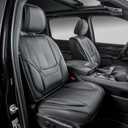OASIS AUTO Custom Fit Seat Covers for 2019-2025 Ram 1500 with Flat Rear Seat, Waterproof Faux Leather Seat Protector (Full Set, Black)