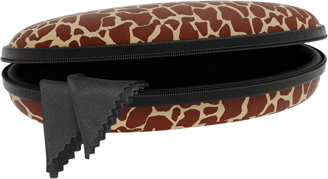 XANAD Hard Case for EyeGlass Case Hard Shell for Sunglasses/Blue Light Glass/Safety Glasses/Reading Glass/Night Driving Glasses (Deer Pattern) (Deer Animal Print)