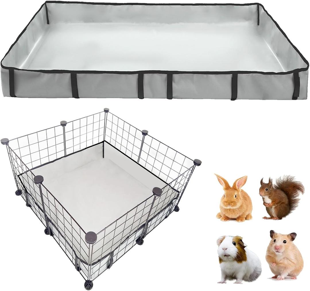 DZWLKJ Guinea Pig Cage Liner Tarp Bottom Waterproof and Washable Base Also for Rabbits, Bunny, Chinchesillas, Hedgehog, Ferrets and Other Small Animals.(24x24 inches)