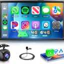 4G 64G Car Stereo for Jeep Wrangler JK Compass Patriot Dodge RAM 1500/2500 Radio, 7" IPS Touch Screen DSP Wireless Carplay Android Auto Bluetooth 5.0 Android 15 GPS FM/RDS WiFi Backup Camera