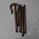 Spooktacular Creations Halloween Shepherd Staff, Shepherd's Crooked Walking Cane Accessory for Costume Dress Up Party (BROWN)