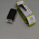 Legrand Radiant 20 Amp GFCI Self-Test Decorator Duplex Electrical Outlet, Wall Power Outlet for Home Safety, 2097BKCCD12, Black, 1 Count