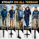 Carbon Fiber Trekking Poles 2-Pack - Lightweight Collapsible Hiking Sticks with Cork Grip & Quick-Lock System, Portable Walking Poles for Travel & Backpacking, Suitable for Men, Women and Seniors