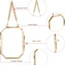 JUXYES 2 Pack Wall Hanging Brass Glass Ornament Frames, Double Glass Brass Tiny Frame for Pressed Flowers, Golden Octagon Metal Floating Frame Ornaments for Picture, Pressed Flower, Poster